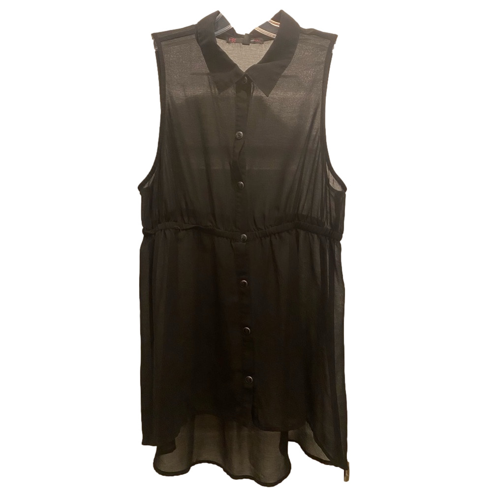 HeartSOUL Black Sheer Sleeveless Blouse